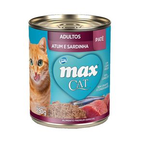 Racao-Umida-Max-Cat-Lata-para-Gatos-Adultos-Sabor-Atum-e-Sardinha-280g