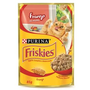 Racao-Umida-Nestle-Purina-Friskies-Sache-para-Gatos-Adultos-Sabor-Frango-ao-Molho-85g