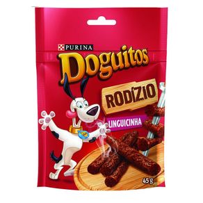 Petisco-Doguitos-Rodizio-para-Caes-Adultos-e-Filhotes-Sabor-Linguicinha-45G
