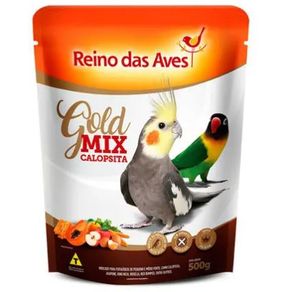Racao-Reino-Das-Aves-Gold-Mix-Calopsita-para-Passaros-500G