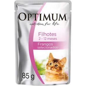 Racao-Umida-Optimum-Sache-para-Gatos-Filhotes-Frango-85G