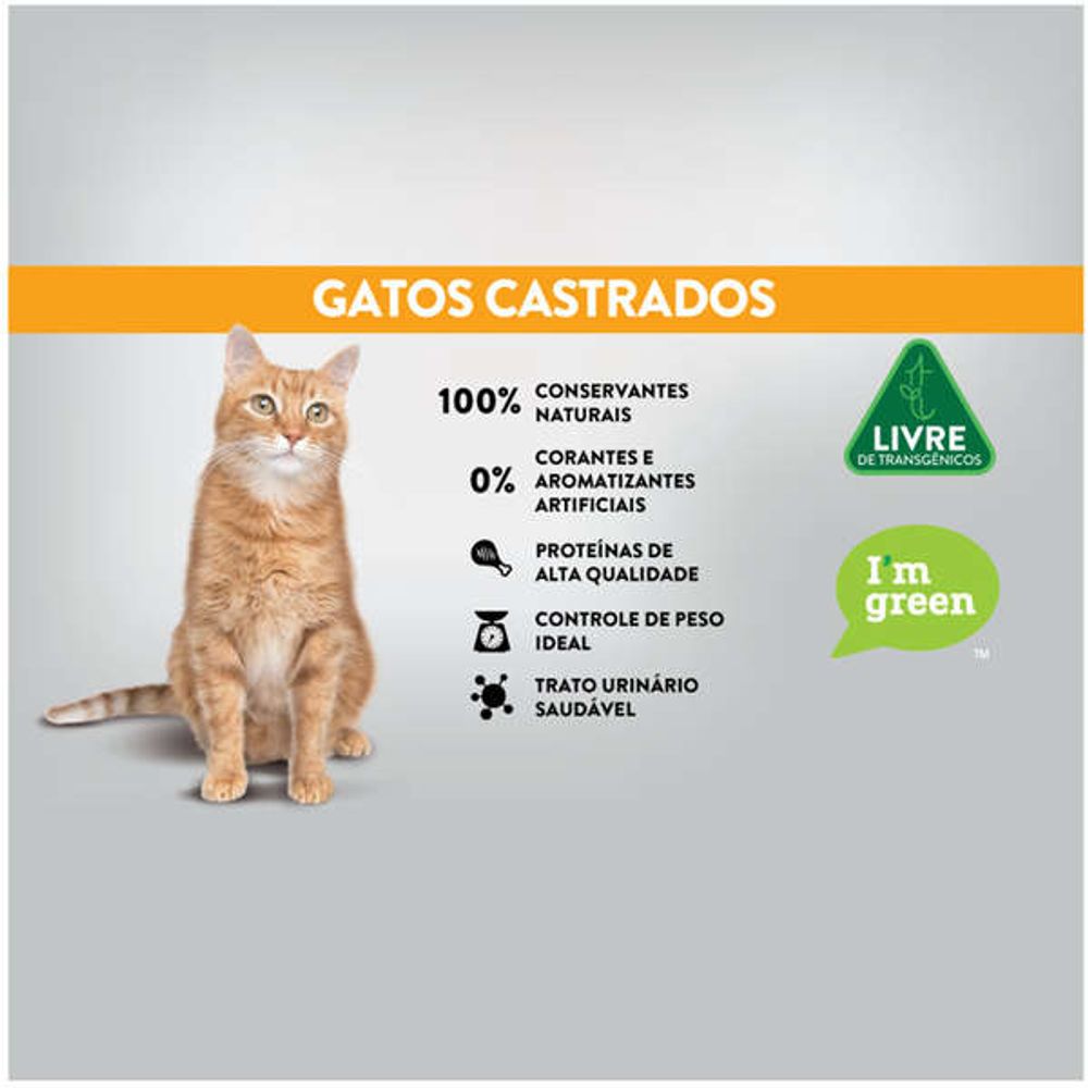 Ração Quatree Life Premium Especial Gatos Castrados Sabor Frango e